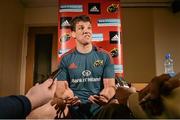 29 April 2014; Munster's Donncha O'Callaghan during a press conference ahead of their Celtic League 2013/14, Round 21, game against Edinburgh on Saturday. Munster Rugby Press Conference, Cork Institute of Technology, Bishopstown, Cork. Picture credit: Diarmuid Greene / SPORTSFILE