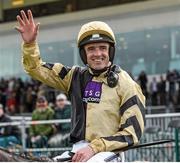 30 April 2014; Ruby Walsh celebrates after winning the Bibby Financial Services Ireland Punchestown Gold Cup aboard Boston Bob. Punchestown Racecourse, Punchestown, Co. Kildare. Picture credit: Matt Browne / SPORTSFILE