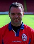 17 June 1999; Gary Haylock during a Shelbourne squad portraits session at Tolka Park in Dublin. Photo by David Maher/Sportsfile