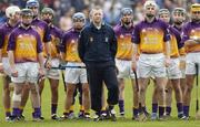 19 February 2006; Damien Fitzhenry, Wexford, Goal-keeper, stands with his team mates for the National Anthem. Allianz National Hurling League, Division 1A, Round 1, Waterford v Wexford, Fraher Field, Dungarvan, Co. Waterford. Picture credit: Matt Browne / SPORTSFILE