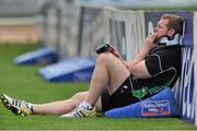 3 May 2014; Recently retired Connacht prop Brett Wilkinson watches from the sidelines. Celtic League 2013/14 Round 21, Connacht v Cardiff Blues, Sportsground, Galway. Picture credit: Ray Ryan / SPORTSFILE