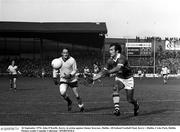 26 September 1976; John O'Keeffe, Kerry, in action against Jimmy Keavney, Dublin. All Ireland Football Final, Kerry v Dublin, Croke Park, Dublin. Picture credit: Connolly Collection / SPORTSFILE