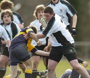 1 March 2006; Daire Conlon, Newbridge College, is tackled by Harry Murphy, King's Hospital. Vinnie Murray Cup, Semi-Final, Newbridge College v King's Hospital, Naas RFC, Naas, Co. Kildare. Picture credit: Matt Browne / SPORTSFILE