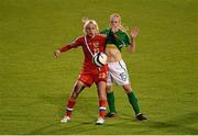 7 May 2014; Elena Morozova, Russia, in action against Meabh De Burca, Republic of Ireland. FIFA Women's World Cup Qualifier, Republic of Ireland v Russia, Tallaght Stadium, Tallaght, Co. Dublin. Picture credit: Stephen McCarthy / SPORTSFILE