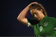 7 May 2014; A dejected Fiona O'Sullivan, Republic of Ireland, following here side's defeat. FIFA Women's World Cup Qualifier, Republic of Ireland v Russia, Tallaght Stadium, Tallaght, Co. Dublin. Picture credit: Stephen McCarthy / SPORTSFILE