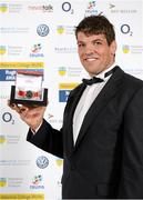7 May 2014; Munster and Ireland's Donncha O'Callaghan who was presented with the Boardmatch Contribution to Society award at the Hibernia College IRUPA Rugby Player Awards 2014. Hibernia College IRUPA Rugby Player Awards 2014, Burlington Hotel, Dublin. Picture credit: Brendan Moran / SPORTSFILE