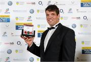 7 May 2014; Munster and Ireland's Donncha O'Callaghan who was presented with the Boardmatch Contribution to Society award at the Hibernia College IRUPA Rugby Player Awards 2014. Hibernia College IRUPA Rugby Player Awards 2014, Burlington Hotel, Dublin. Picture credit: Brendan Moran / SPORTSFILE