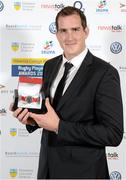 7 May 2014; Leinster and Ireland's Devin Toner who was presented with the Newstalk106-108fm Supporters Player of the Year award at the Hibernia College IRUPA Rugby Player Awards 2014. Hibernia College IRUPA Rugby Player Awards 2014, Burlington Hotel, Dublin. Picture credit: Brendan Moran / SPORTSFILE