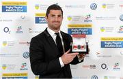 7 May 2014; Leinster and Ireland's Rob Kearney who was presented with the VW Try of the Year at the Hibernia College IRUPA Rugby Player Awards 2014. Hibernia College IRUPA Rugby Player Awards 2014, Burlington Hotel, Dublin. Picture credit: Brendan Moran / SPORTSFILE