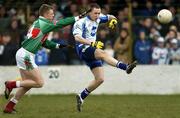 5 March 2006; Vincent Corey, Monaghan, in action against Austin O'Malley, Mayo. Allianz National Football League, Division 1A, Round 3, Monaghan v Mayo, O'Neill Park, Clontibret, Co. Monaghan. Picture credit: Brian Lawless / SPORTSFILE