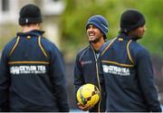 8 May 2014; Sri Lanka's Dinesh Chandimal plays football with his team-mates during a rain delay before the start of play. One Day International, Ireland v Sri Lanka, Castle Avenue, Clontarf, Co. Dublin. Picture credit: Ramsey Cardy / SPORTSFILE