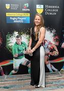 7 May 2014; Shannon and Ireland's Nicole Cronin, winner of the inaugural BNY Mellon Women’s Sevens Player of the Year 2014 award, in attendance at the Hibernia College IRUPA Rugby Player Awards 2014. Hibernia College IRUPA Rugby Player Awards 2014, Burlington Hotel, Dublin. Picture credit: Brendan Moran / SPORTSFILE