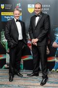 7 May 2014; Ireland head coach Joe Schmidt, left, with IRUPA CEO Omas Hassanein in attendance at the Hibernia College IRUPA Rugby Player Awards 2014. Burlington Hotel, Dublin. Picture credit: Brendan Moran / SPORTSFILE