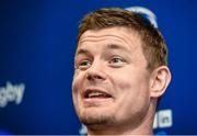 8 May 2014; Leinster's Brian O'Driscoll during a press conference ahead of their Celtic League 2013/14, Round 22, game against Edinburgh on Saturday. Leinster Rugby Press Conference, UCD, Belfield, Dublin. Picture credit: Matt Browne / SPORTSFILE