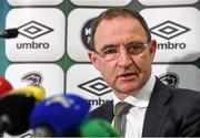 9 May 2014; Republic of Ireland manager Martin O'Neill during a provisional summer squad announcement. FAI Headquarters, Abbotstown, Dublin. Picture credit: Ray McManus / SPORTSFILE