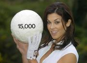 9 March 2006; Model Glenda Gilson at an announcement by the Irish Ladies Golf Union and AA Insurance to launch the draws for the inaugural Irish Ladies Golf Union 'AA Insurance Ladies Championships'. 15,000 lady golfers are set to take part in the competition. Dublin. Picture credit: Brian Lawless / SPORTSFILE