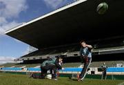 10 March 2006; Ireland's out-half Ronan O'Gara practices his kicking. Ireland kicking practice, Lansdowne Road, Dublin. Picture credit: Pat Murphy / SPORTSFILE