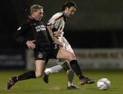 10 March 2006; Jason Gavin, Drogheda United, in action against Vinny Arkins, Bohemians. eircom League, Premier Division, Bohemians v Drogheda United, Dalymount Park, Dublin. Picture credit: Brian Lawless / SPORTSFILE