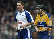 12 March 2006; Ken McGrath, Waterford, with Pat Vaughan, Clare. Allianz National Hurling League, Division 1A, Round 3, Waterford v Clare, Fraher Field, Dungarvan, Co. Waterford. Picture credit: Matt Browne / SPORTSFILE