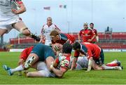 10 May 2014; Sean Dougall, Munster, scores his side's second try of the game. Celtic League 2013/14, Round 22, Munster v Ulster, Thomond Park, Limerick. Picture credit: Diarmuid Greene / SPORTSFILE