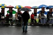 11 May 2014; A general view of a racegoer looking up the odds in the betting area ahead of the Johnnie Fox`s European Breeders Fund Auction Maiden. Horse Racing from Leopardstown, Co. Dublin. Picture credit: Barry Cregg / SPORTSFILE