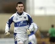 12 March 2006; Fergal Byron, Laois goalkeeper, returns to his goal after scoring a penalty. Allianz National Football League, Division 1B, Round 4, Laois v Down, O'Moore Park, Portlaoise, Co. Laois. Picture credit: Damien Eagers / SPORTSFILE