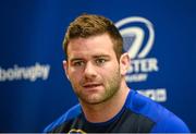 12 May 2014; Leinster's Fergus McFadden during a press conference ahead of Saturday's RaboDirect PRO12 semi-final against Ulster, Leinster Rugby HQ, UCD, Belfield, Dublin. Picture credit: Ramsey Cardy / SPORTSFILE