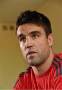 13 May 2014; Munster's Conor Murray during a press conference ahead of their Celtic League 2013/14, Play-off, game against Glasgow Warriors on Friday. Munster Rugby Press Conference, University of Limerick, Limerick. Picture credit: Diarmuid Greene / SPORTSFILE