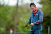 14 May 2014; Munster head coach Rob Penney looks at his notes during squad training ahead of their side's Celtic League 2013/14 Play-off match against Glasgow Warriors on Friday. Munster Rugby Squad Training, Cork Institute of Technology, Bishopstown, Cork. Picture credit: Diarmuid Greene / SPORTSFILE