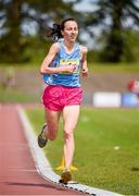 17 May 2014; Deirdre Healy, Institute of Ed, on her way to winning the Senior Girl's 3,000m event at the Aviva Leinster Schools Track and Field Championships. Morton Stadium, Santry, Dublin. Picture credit: Pat Murphy / SPORTSFILE