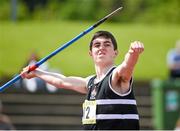 17 May 2014; Eoin Cleere, Belvedere College, in action during the Senior Boy's Javelin event at the Aviva Leinster Schools Track and Field Championships. Morton Stadium, Santry, Dublin. Picture credit: Pat Murphy / SPORTSFILE