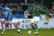 29 March 2006; Michael Spillane, Republic of Ireland, in action against Nisim Kapiloto, Israel. UEFA U17 Championship Qualifier, Republic of Ireland v Israel, Richmond Park, Dublin. Picture credit: Matt Browne / SPORTSFILE