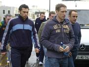 1 April 2006; Sean Og O hAilpin, left, Cork, Kieran McGeeney, centre, Armagh and Brian Lacey, Kildare arrive at the GPA Emergency General Meeting. Heritage Resort Hotel, Portlaoise, Co. Laois. Picture credit: Pat Murphy / SPORTSFILE