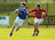 4 April 2006; James Carroll, St. Mel's, in action against Alan Riordan, St. David's. Leinster Schools Junior Football A Final, St. Mels, Longford v St David's, Artane, Rathoath, Co.Meath. Picture credit: Damien Eagers / SPORTSFILE