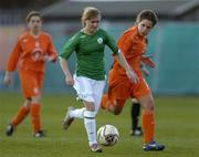 4 April 2006; Sarah McGrath, Republic of Ireland, is tackled by Felicienne Minaar, Holland. Women's U19 Friendly, Republic of Ireland v Holland, Richmond Park, Dublin. Picture credit: Brian Lawless / SPORTSFILE