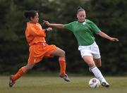 6 April 2006; Grace Murray, Republic of Ireland, in action against Elise Tak, Holland. Women's U19 International Friendly, Republic of Ireland v Holland, AUL Complex, Clonshaugh, Dublin. Picture credit: Brian Lawless / SPORTSFILE