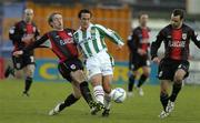 7 April 2006; Neale Fenn, Cork City, in action against Stephen Gough, left, and John Martin, Longford Town. eircom League, Premier Division, Cork City v Longford Town, Turners Cross, Cork. Picture credit: Matt Browne / SPORTSFILE