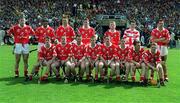 4 July 1999; The Cork team prior to the Munster Senior Hurling Championship Final match between Cork and Clare at Semple Stadium in Thurles, Tipperary. Photo by Brendan Moran/Sportsfile