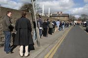 14 April 2006; Leinster supporters queue to purchase tickets for the Heineken Cup Semi-Final game against Munster on April 23rd. Lansdowne Road, Dublin. Picture credit: Ray McManus / SPORTSFILE