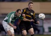 14 April 2006; Brian McGovern, Bray Wanderers, in action against Denis Behan, Cork City. eircom League, Premier Division, Bray Wanderers v Cork City, Carlisle Grounds, Bray, Co. Wicklow. Picture credit: Pat Murphy / SPORTSFILE