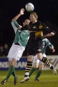 14 April 2006; Denis Behan, Cork City, in action against Brian McGovern, Bray Wanderers. eircom League, Premier Division, Bray Wanderers v Cork City, Carlisle Grounds, Bray, Co. Wicklow. Picture credit: Pat Murphy / SPORTSFILE