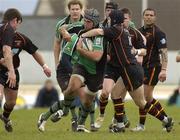15 April 2006; John Muldoon, Connacht, is tackled by Craig Ringer, Newport Gwent Dragons. Celtic League 2005-2006, Group A, Connacht v Newport Gwent Dragons, Sportsground, Galway. Picture credit: Matt Browne / SPORTSFILE