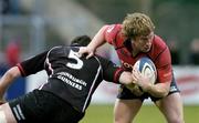 15 April 2006; Jerry Flannery, Munster, is tackled by Scott Murray, Edinburgh Gunners. Celtic League 2005-2006, Group A, Munster v Edinburgh Gunners, Thomond Park, Limerick. Picture credit: Brendan Moran / SPORTSFILE