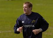 19 April 2006; Paul O'Connell in action during Munster squad training. Thomond Park, Limerick. Picture credit; Pat Murphy / SPORTSFILE