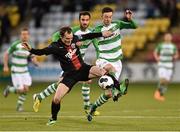 23 May 2014; Ronan Finn, Shamrock Rovers, in action against Derek Pender, Bohemians. Airtricity League Premier Division, Shamrock Rovers v Bohemians, Tallaght Stadium, Tallaght, Co. Dublin. Picture credit: David Maher / SPORTSFILE