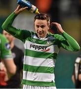 23 May 2014; Ronan Finn, Shamrock Rovers, takes a water break. Airtricity League Premier Division, Shamrock Rovers v Bohemians, Tallaght Stadium, Tallaght, Co. Dublin. Picture credit: David Maher / SPORTSFILE