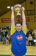 17 April 2006; St Vincent's captain John Clancy lifts the cup after the game. Men's Division 1 Final, St Vincent's v Longford Falcons, National Basketball Arena, Tallaght, Dublin. Picture credit: Brendan Moran / SPORTSFILE