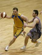 17 April 2006; Karl Donnelly, St Vincent's, in action against Michael Murphy, Longford Falcons. Men's Division 1 Final, St Vincent's v Longford Falcons, National Basketball Arena, Tallaght, Dublin. Picture credit: Brendan Moran / SPORTSFILE