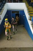 16 April 2006; The Donegal team run onto the pitch. Allianz National Hurling League, Division 3 Semi-Final, Donegal v Longford, Kingspan Breffni Park, Cavan. Picture credit: Damien Eagers / SPORTSFILE