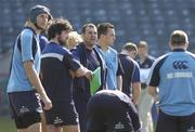 21 April 2006; Leinster head coach Michael Cheika with his team during the captain's run. Leinster captain's run, Lansdowne Road, Dublin. Picture credit: Matt Browne / SPORTSFILE